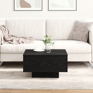 Masă de cafea Negru Stejar 55x55x31 cm din lemn prelucrat - Img 4