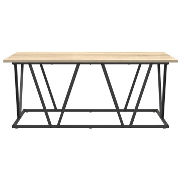Masă de cafea Sonoma Oak 100x50x40 cm Fabricată din Lemn Prelucrat și Metal - Img 4