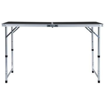 Masă de camping pliabilă, gri, 120 x 60 cm, aluminiu - Img 3