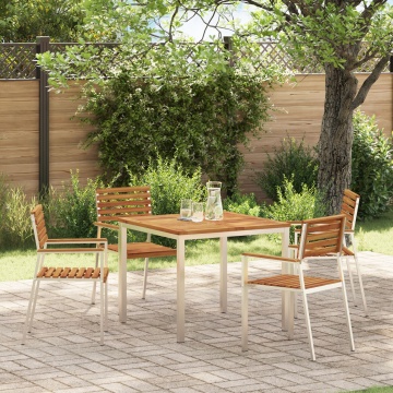 Masă de dining exterior 90x90x74.5 cm din lemn masiv de acacia - Img 1