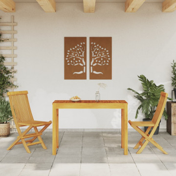 Masă de grădină, 110x55x75 cm, lemn masiv de acacia - Img 3