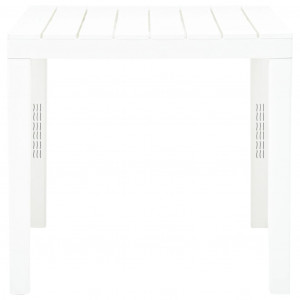 Masă de grădină, alb, 78 x 78 x 72 cm, plastic - Img 8