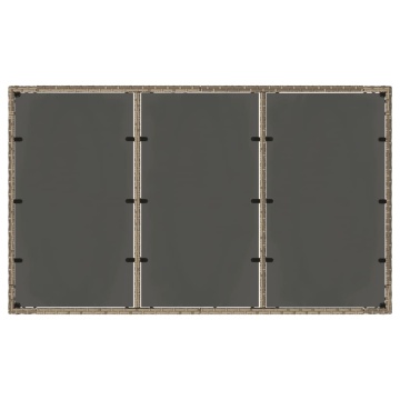 Masă de grădină cu blat din sticlă gri, 150x90x75 cm, poliratan - Img 6