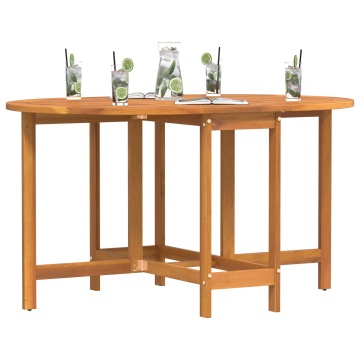 Masă de grădină pliabilă 110x60x72 cm din lemn masiv de acacia, ovală - Img 3