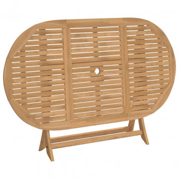 Masă de grădină pliabilă, 160x85x75 cm, lemn masiv de acacia - Img 6