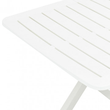 Masă de grădină pliabilă, alb, 79 x 72 x 70 cm, plastic - Img 5