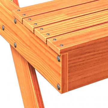 Masă de picnic, maro ceruit, 105x134x75 cm, lemn masiv de pin - Img 6