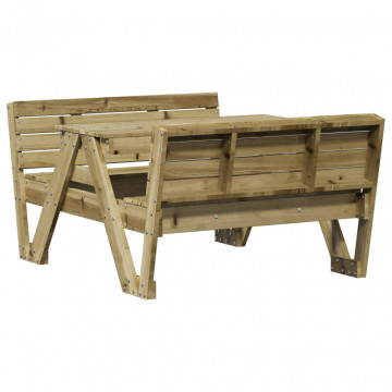 Masă de picnic pentru copii, 88x122x58 cm lemn impregnat de pin - Img 5