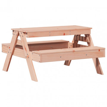 Masă de picnic pentru copii, 88x97x52 cm, lemn masiv douglas - Img 5