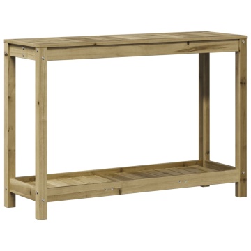 Masă de plantare cu raft, 108x35x75 cm, lemn de pin tratat - Img 6