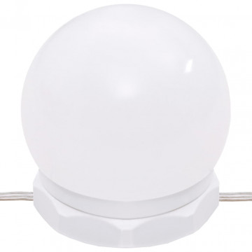 Masă de toaletă cu LED, alb, 60x40x140 cm - Img 7