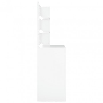 Masă de toaletă cu LED, alb, 74,5x40x141 cm - Img 5