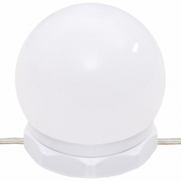 Masă de toaletă cu LED, stejar maro, 60x40x140 cm - Img 6