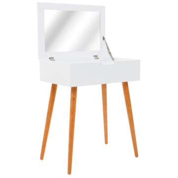 Masă de toaletă cu oglindă, MDF, 60 x 40 x 75 cm - Img 1