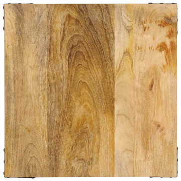 Masă laterală, 45x45x50 cm, lemn masiv de mango și fier - Img 4