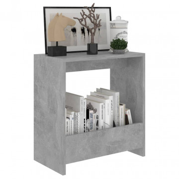 Masă laterală, gri beton, 50x26x50 cm, PAL - Img 3
