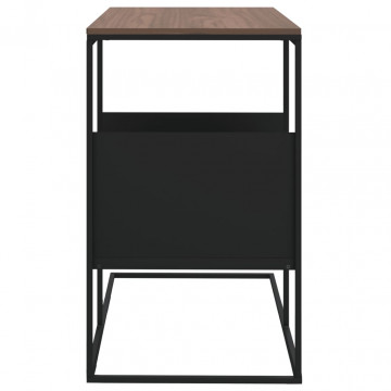 Masă laterală, negru, 55x36x59,5 cm, lemn compozit - Img 4