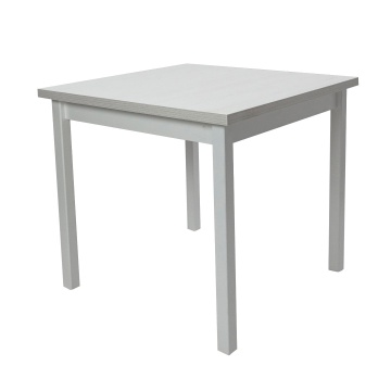 Masa living max9 b, alb, fixa 80x80x78 cm, lemn masiv de fag/pal - Img 2