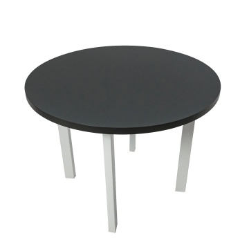 Masa living poli2 bg, alb/grafit, 100 x 100 x 76 cm, lemn masiv de pal/fag - Img 6