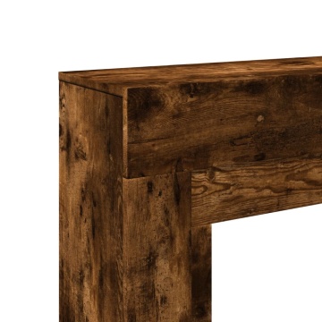 Mască de șemineu, stejar fumuriu 100x30x87,5 cm, lemn prelucrat - Img 6