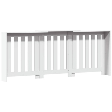 Mască pentru calorifer, alb, 205x21,5x83,5 cm, lemn prelucrat - Img 8