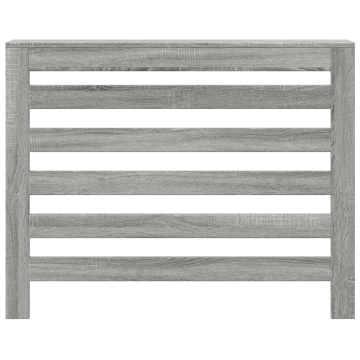 Mască pentru calorifer gri sonoma 104x20x82 cm lemn prelucrat - Img 3