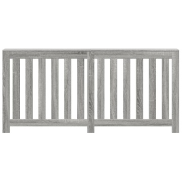 Mască pentru calorifer, gri sonoma, 175x20x82 cm lemn prelucrat - Img 3