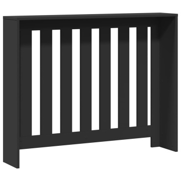 Mască pentru calorifer, negru, 104x20x82 cm, lemn prelucrat - Img 8