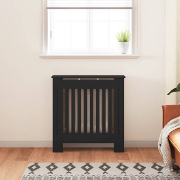 Mască pentru calorifer, negru, 78 cm, MDF - Img 3