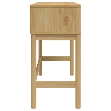 Măsuță consolă FLORO maro ceară 89,5x36,5x73 cm lemn masiv pin - Img 5