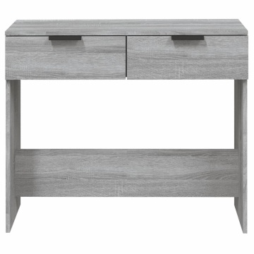 Măsuță consolă, gri sonoma, 90x36x75 cm, lemn prelucrat - Img 5