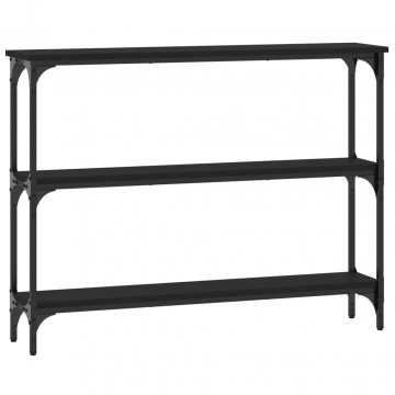 Măsuță consolă, negru, 100x22,5x75 cm, lemn compozit - Img 5