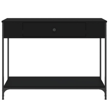 Măsuță consolă, negru, 100x34,5x75 cm, lemn compozit - Img 5