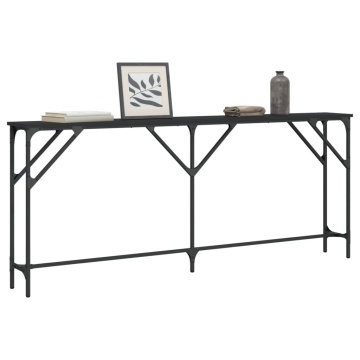 Măsuță consolă, negru, 180x23x75 cm, lemn compozit - Img 3