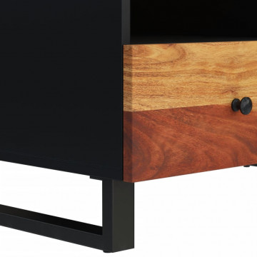 Măsuță de cafea, 80x54x40 cm, lemn masiv acacia/lemn prelucrat - Img 6