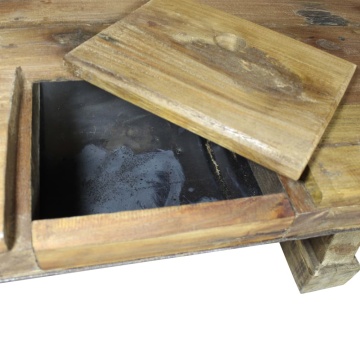 Măsuță de cafea, 90x50x35 cm, amestec lemn reciclat - Img 4