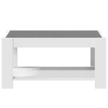 Măsuță de cafea cu LED, alb, 93x53x45 cm, lemn prelucrat - Img 5