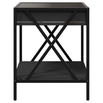 Măsuță de cafea cu LED infinity, negru, 40x40x49 cm - Img 6