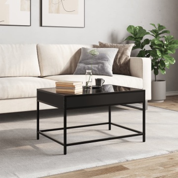 Măsuță de cafea cu LED infinity, negru, 70x50x41 cm - Img 3