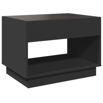 Măsuță de cafea cu LED infinity, negru, 70x50x50 cm - Img 7