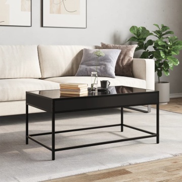 Măsuță de cafea cu LED infinity, negru, 90x50x41 cm - Img 4