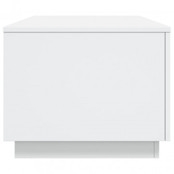Măsuță de cafea cu lumini LED, alb, 90x50x40 cm - Img 7