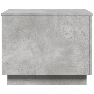 Măsuță de cafea cu lumini LED, gri beton, 50x50x40 cm - Img 7
