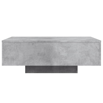 Măsuță de cafea cu lumini LED, gri beton, 85x55x31 cm - Img 6