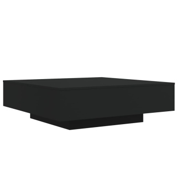 Măsuță de cafea cu lumini LED, negru, 100x100x31 cm - Img 3