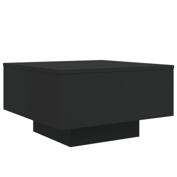 Măsuță de cafea cu lumini LED, negru, 55x55x31 cm - Img 3