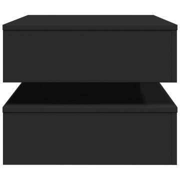 Măsuță de cafea cu lumini LED, negru, 90x50x40 cm - Img 7