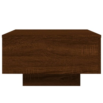 Măsuță de cafea cu lumini LED, stejar maro, 55x55x31 cm - Img 7