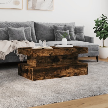 Măsuță de cafea cu lumini LED, stejar sonoma, 90x50x40 cm - Img 4