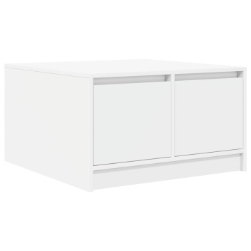 Masuta de cafea cu sertare alb 70,5x70x40 cm - Img 2